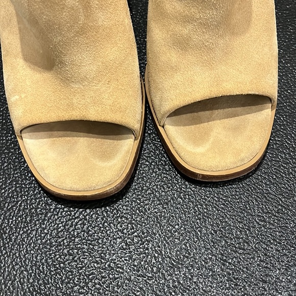 Rag and Bone Myra Suede Peep Toe Block Heels - Picture 2 of 16